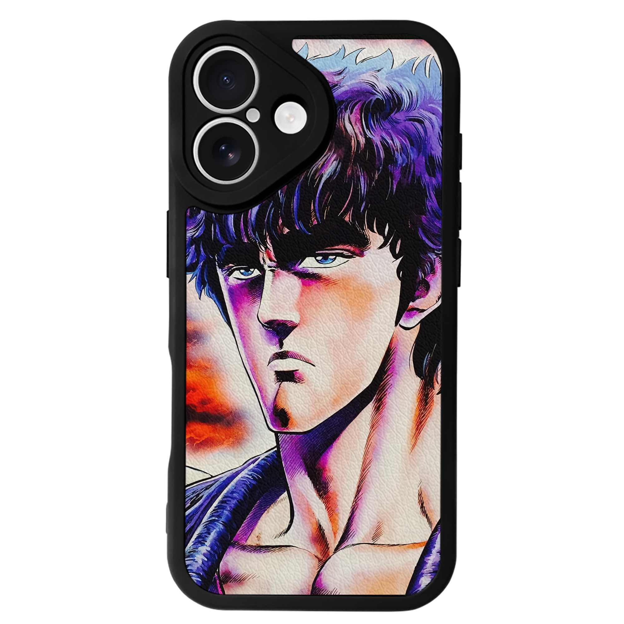 （画像用） 北斗の拳 Fist of the North Star 【iPhone 16シリーズ対応】シリコンスマホケース（レザー調） 材質：シリコン
